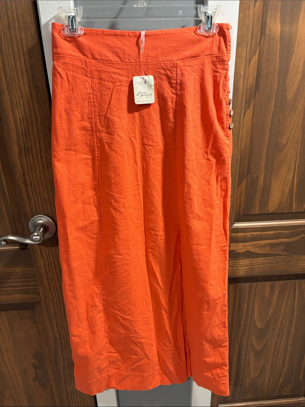 Free people Bright Orange Men's Linen-Blend Pants size S